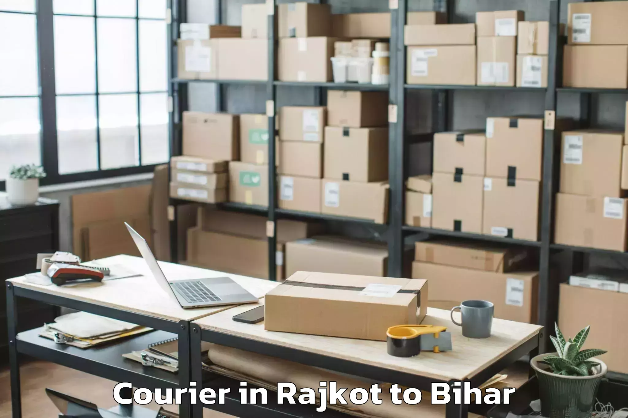 Easy Rajkot to Parsauni Courier Booking